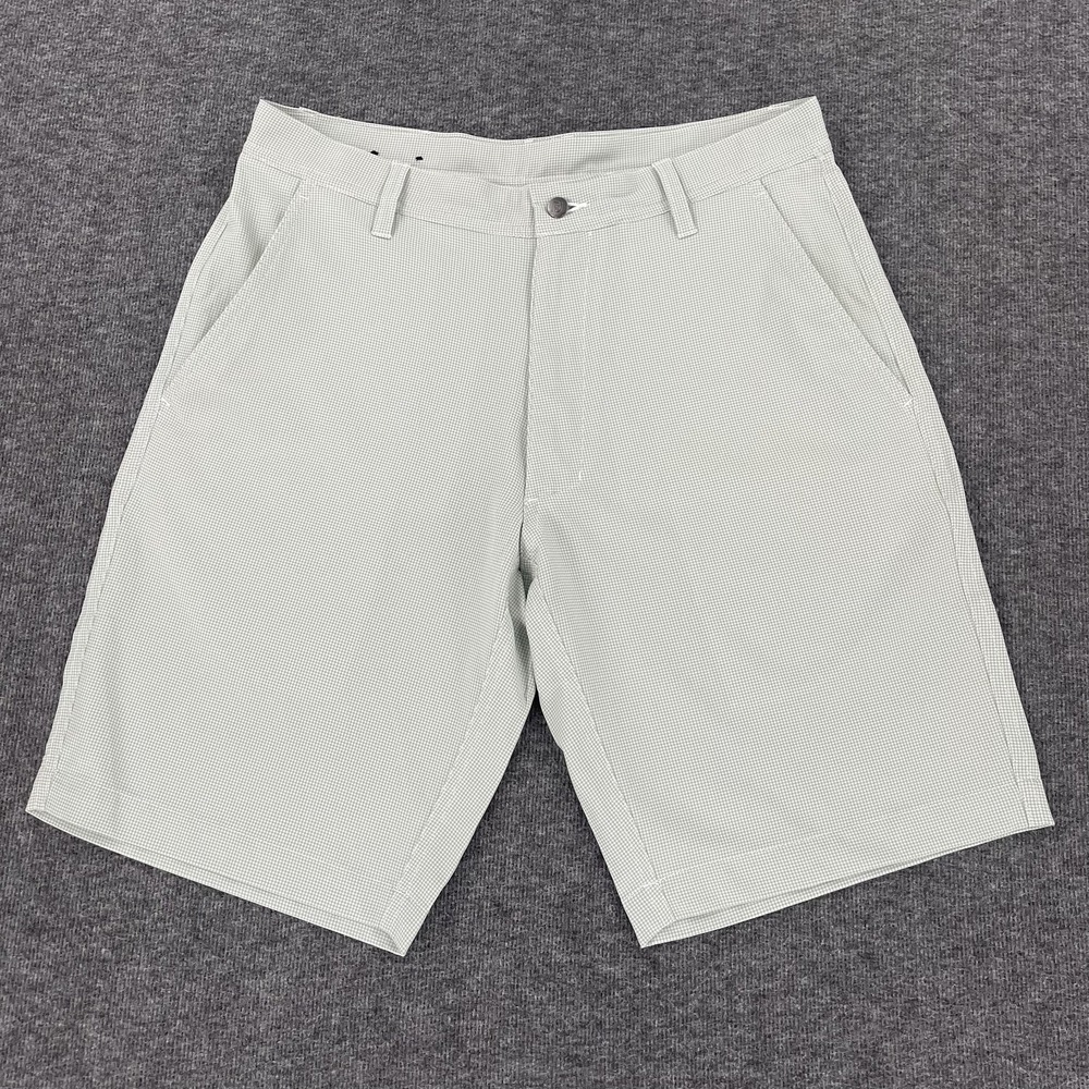 FootJoy Golf Shorts Mens 32 Green White Gingham Check Preppy Performance